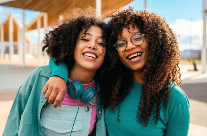 Students smiling